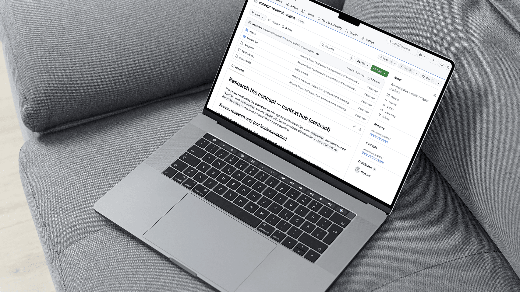 AI research hub repository interface