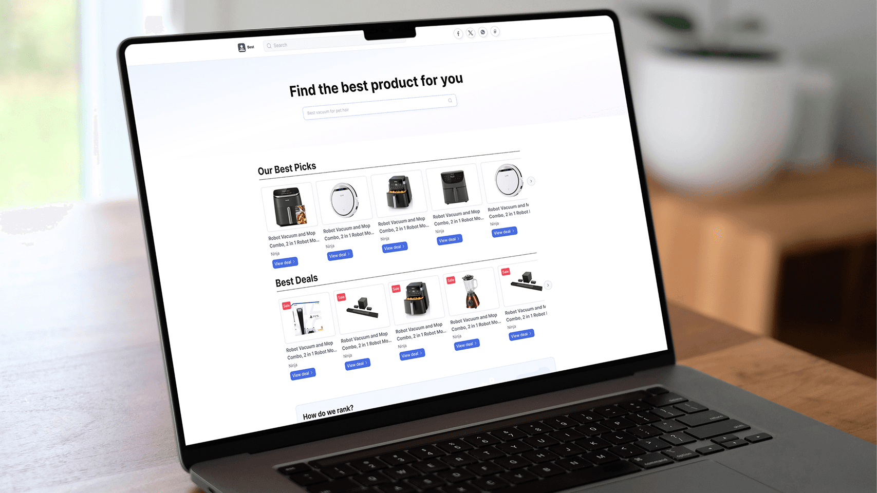 Best personalized comparison website on desktop